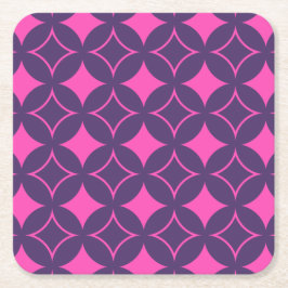 Dessous De Verre Carré shippo rose et violet