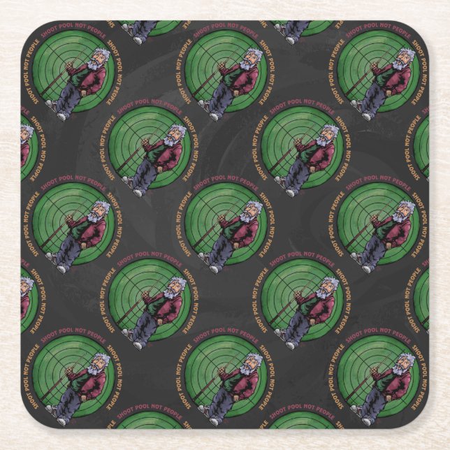 Dessous De Verre Carré Shoot pool Not People (Devant)