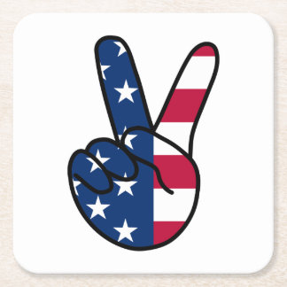 Dessous De Verre Carré SIGNE USA Flag V
