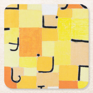 Dessous De Verre Carré Signes en Jaune, Paul Klee