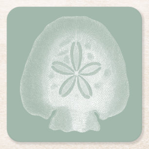 Dessous De Verre Carré Silhouette Dollar De Sable