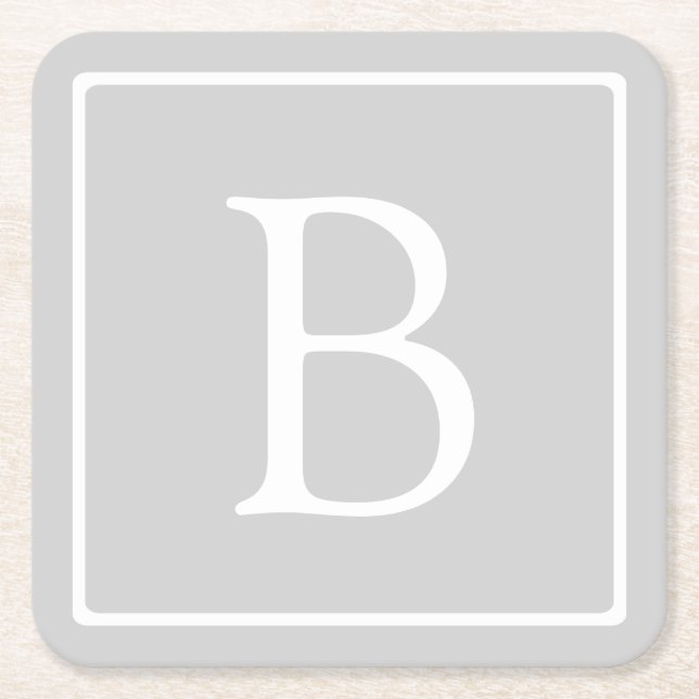 Dessous De Verre Carré Simple Light Grey monogram (Devant)