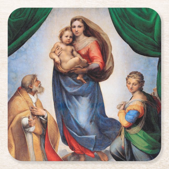 Dessous De Verre Carré Sistine Madonna (Devant)