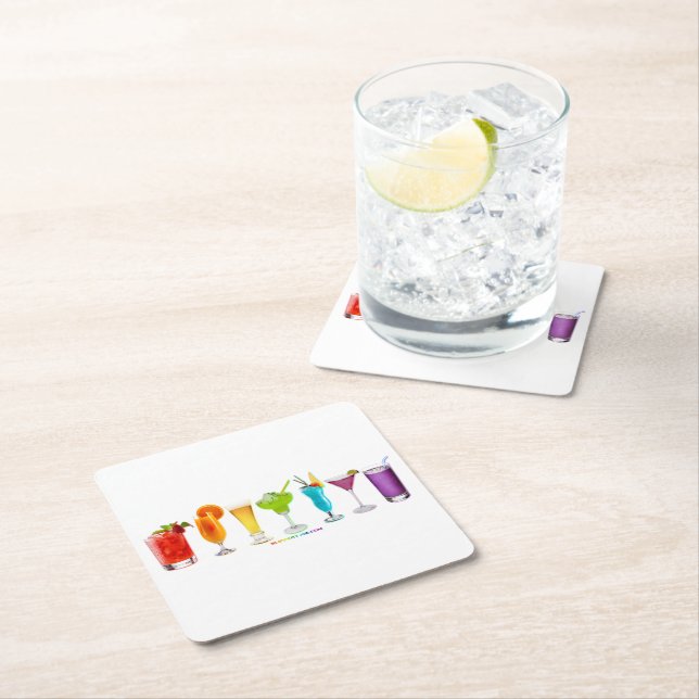 Dessous De Verre Carré SlipperyJoe's cheers alcools cocktails LGBTQIA gay (En situation)