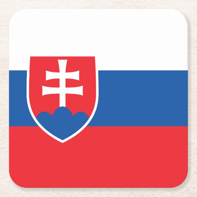 Dessous De Verre Carré Slovakia Flag (Devant)