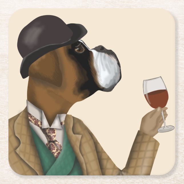 Dessous De Verre Carré Snob de vin de boîte (Devant)