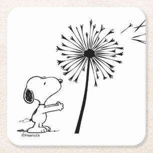 Dessous De Verre Carré Snoopy Avec Dandelion