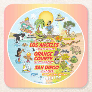 Dessous De Verre Carré SoCal