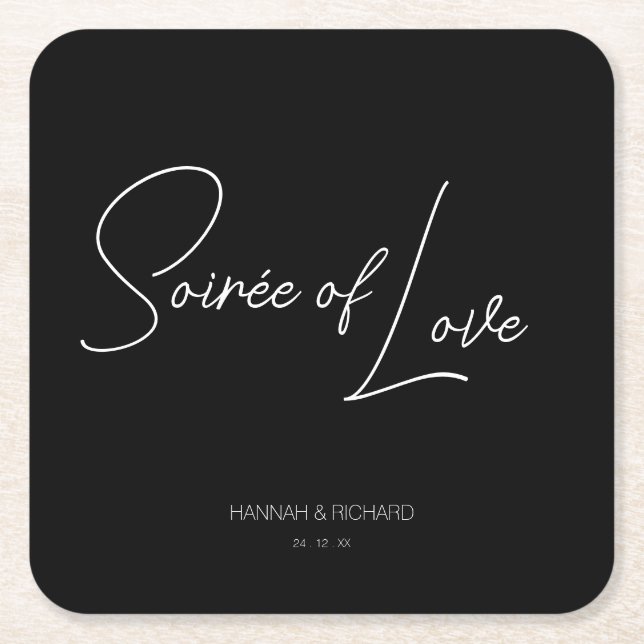 Dessous De Verre Carré Soirée of Love Custom Coaster (Devant)
