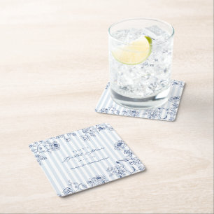 Dessous De Verre Carré Something Blue Paper Coasters Décoration de Mariag