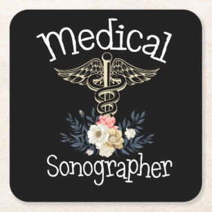 Dessous De Verre Carré Sonographe Médicale mignon Sonographie Cadeau