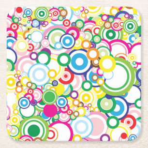 Dessous De Verre Carré Sort de cercles vifs