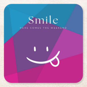 Dessous De Verre Carré Sourire