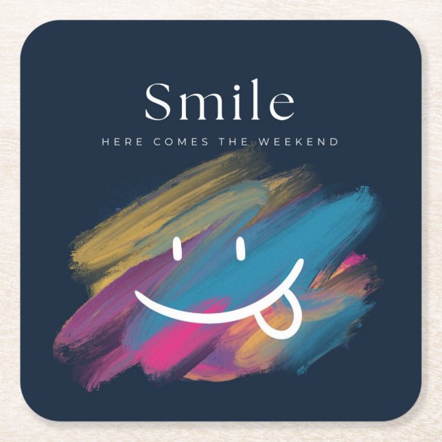 Dessous De Verre Carré Sourire (Devant)