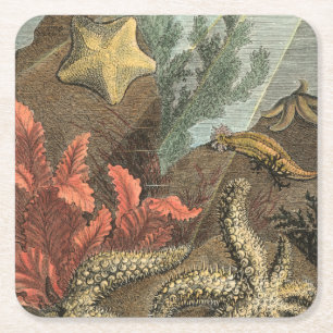 Dessous De Verre Carré Sous la mer