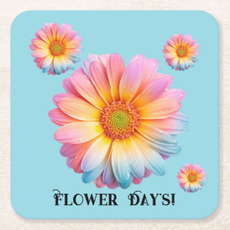 Dessous De Verre Carré Sous-verres en papier (Flower Day's)