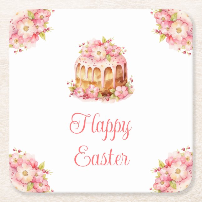 Dessous De Verre Carré Spring Cake Easter Brunch (Devant)