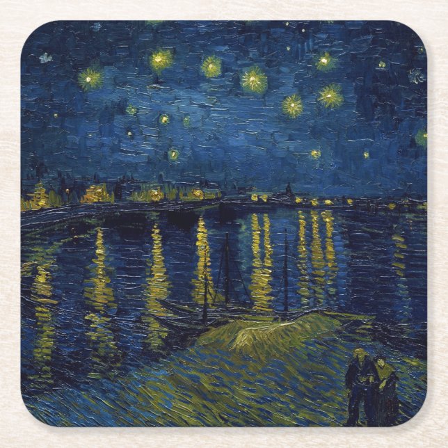 Dessous De Verre Carré Starry Night, Vincent van Gogh (Devant)