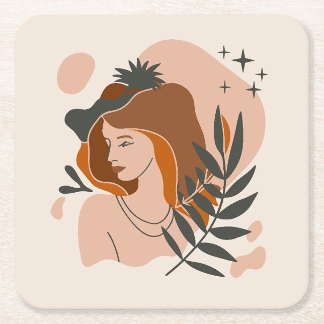 Dessous De Verre Carré Stars Boho Woman (Devant)