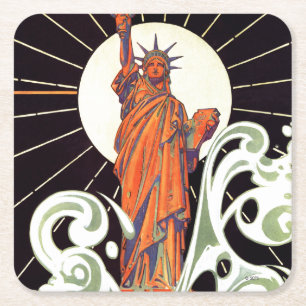 Dessous De Verre Carré Statue de la Liberté