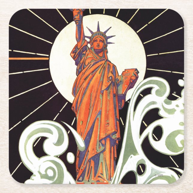 Dessous De Verre Carré Statue de la Liberté (Devant)