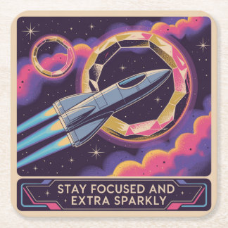 Dessous De Verre Carré Stay Focused And Extra Sparkly