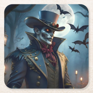 Dessous De Verre Carré Steampunk Southern Gothic Zombie Halloween