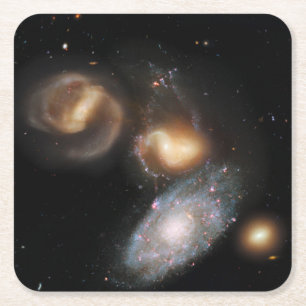 Dessous De Verre Carré Stephan's Quintet Galaxies