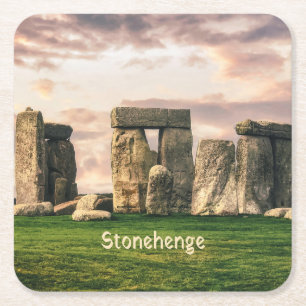 Dessous De Verre Carré Stonehenge Angleterre Royaume-Uni