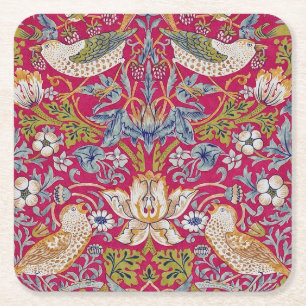 Dessous De Verre Carré Strawberry Thief, William Morris