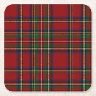 Dessous De Verre Carré Stuart Plaid Tartan Christmas