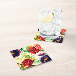 Dessous De Verre Carré Style vintage Grandes aquarelles