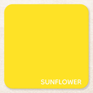 Dessous De Verre Carré Sunflower jaune Nom de la couleur