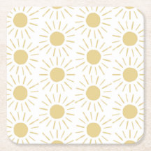 Dessous de verre carré Sunshine