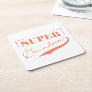 Dessous De Verre Carré Super grand-mère