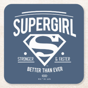 Dessous De Verre Carré Supergirl mieux que jamais Retro Graphic