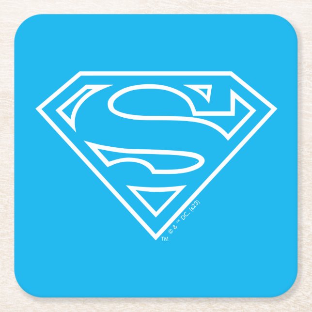 Dessous De Verre Carré Supergirl Outline S-Shield (Devant)