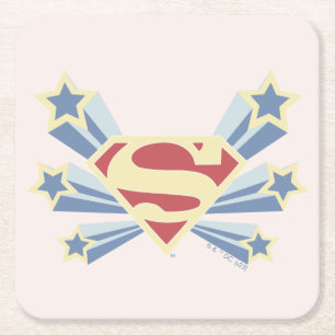 Dessous De Verre Carré Supergirl Stars S-Shield