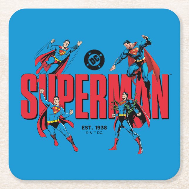 Dessous De Verre Carré Superman Legends Forever Graphic (Devant)