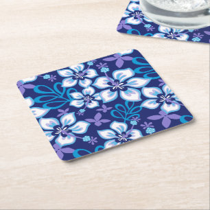 Dessous De Verre Carré Surf JUNGLE (COMBO BLEU)