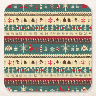 Dessous De Verre Carré Sweat moche de Noël 5