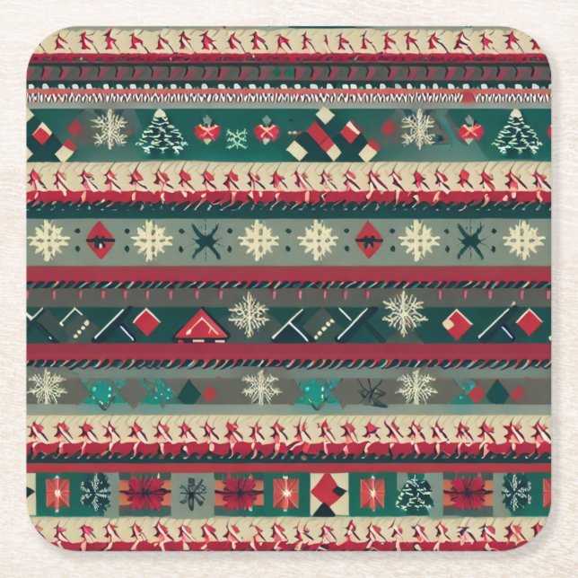 Dessous De Verre Carré Sweat moche Noël 4 (Devant)