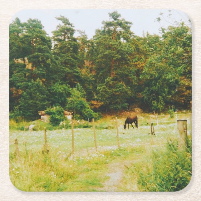 Dessous De Verre Carré Swedish Countryside (Devant)