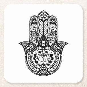 Dessous De Verre Carré Symbole inspiré de Hamsa