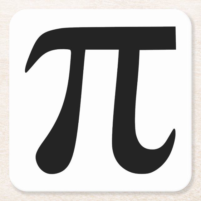 Dessous De Verre Carré Symbole Pi (Devant)