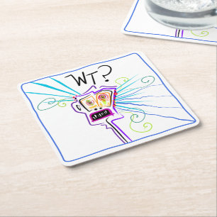 Dessous De Verre Carré T.N.-O. ? QUEL ? ? EMOJI Meemogie
