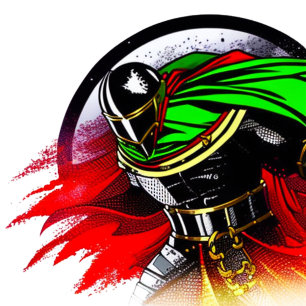 Dessous De Verre Carré T-Shirt Vibrant Knight Oreiller Jeté Dessus de Ver