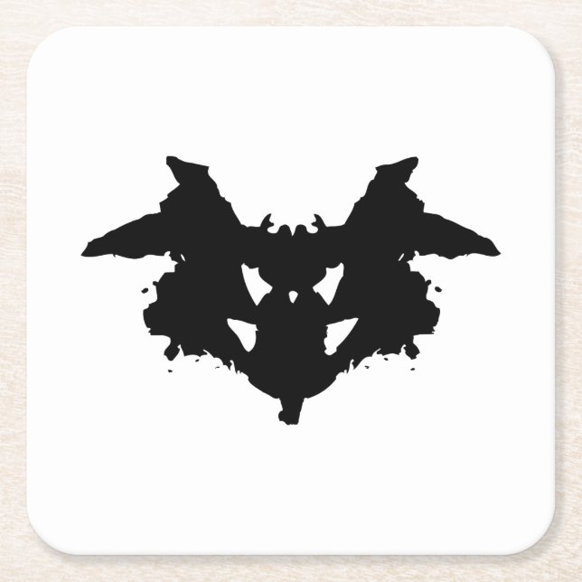 Dessous De Verre Carré Tache d'encre de Rorschach (Devant)