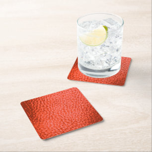 Dessous De Verre Carré Tangerine Dartk Faux Cuir