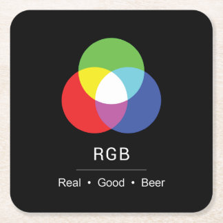 Dessous De Verre Carré Tapis de bière de conception vraiment bonne RGB